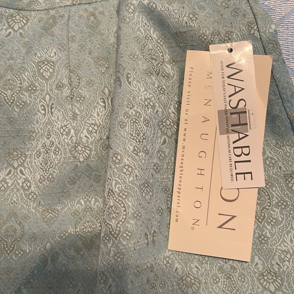 Vintage blazer and skirt set business aqua color size 14 - Picture 8 of 9